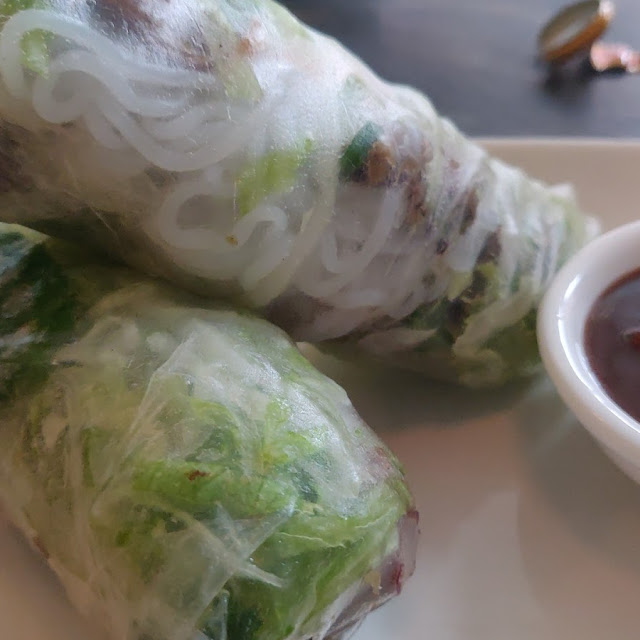 Single Set Meal Authentic Pho Spring Rolls Lightly Sparkling