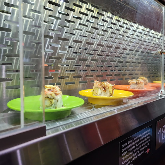 Sushi Samples on Conveyer Belt