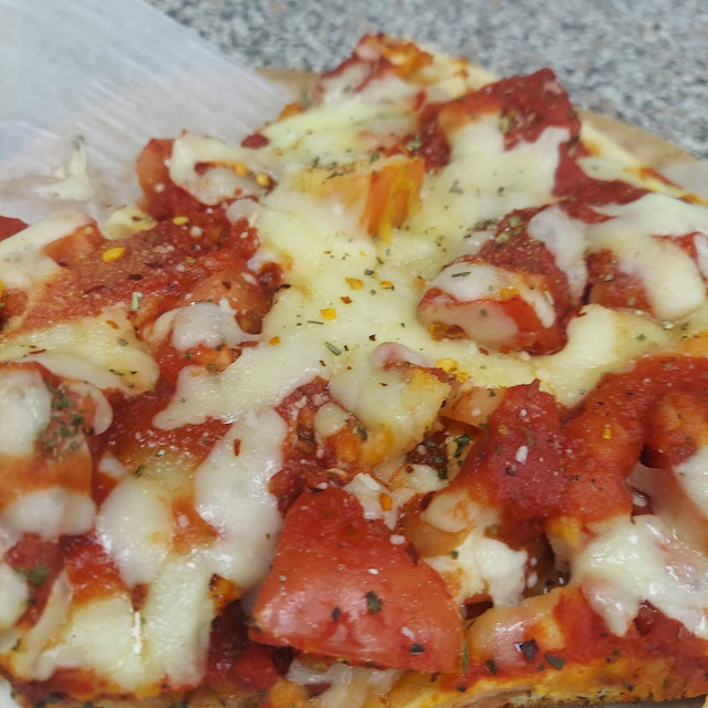 Chicken Parmesan Slice with Chunks of Tomatoes
