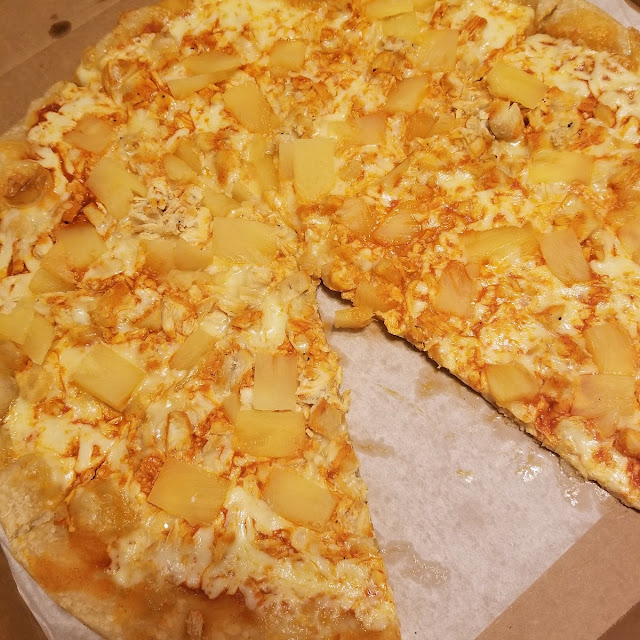 Buffalo Chicken Pineapple Pizza