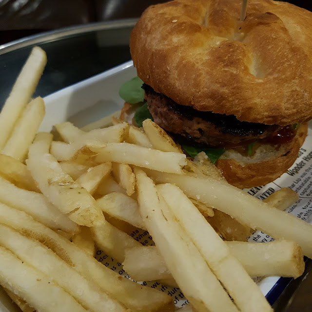 Beef Burger and Chips