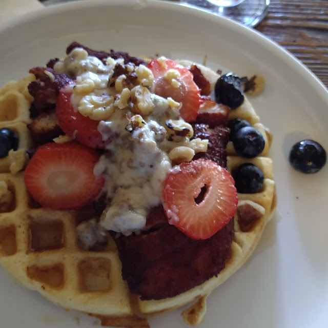 Red Velvet Chicken with Waffle