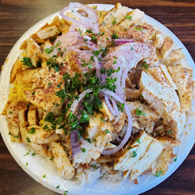 Chicken Shawarma over Rice Plate