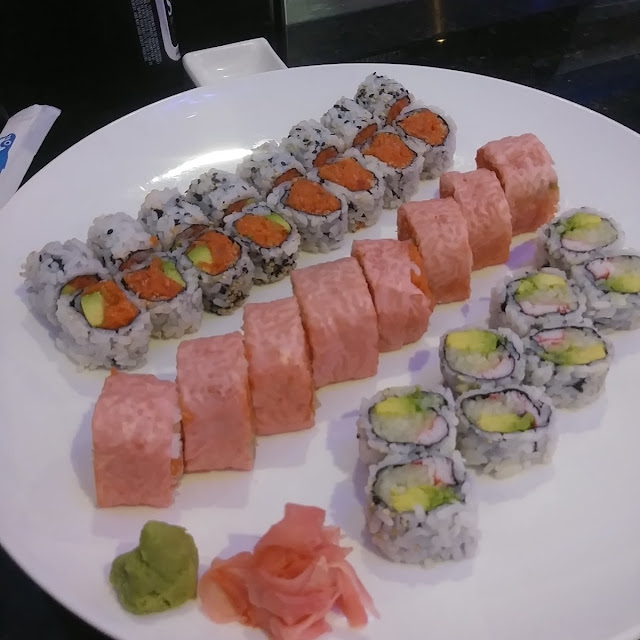 California Srimp Tempura Spicy Crunchy and Volcano Roll