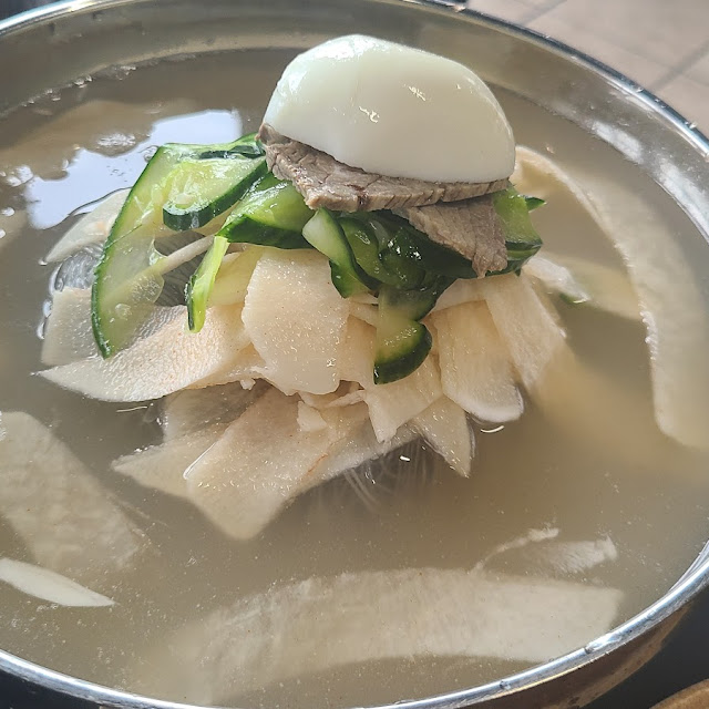 Korean Cold Noodles and Boiled Egg
