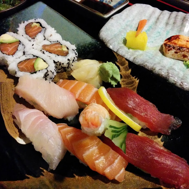 Combination Platter Sushi and Sashimi