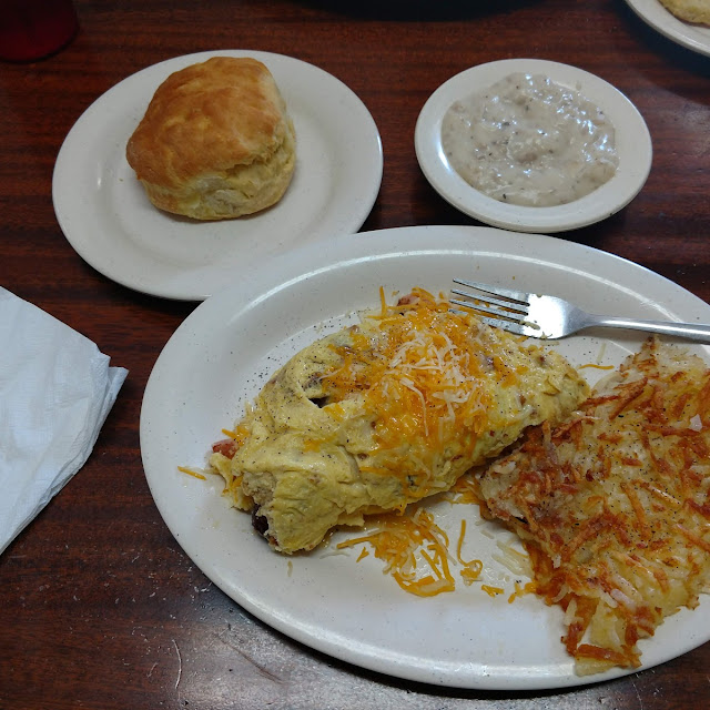 All Meat Omelette and Hash Browns