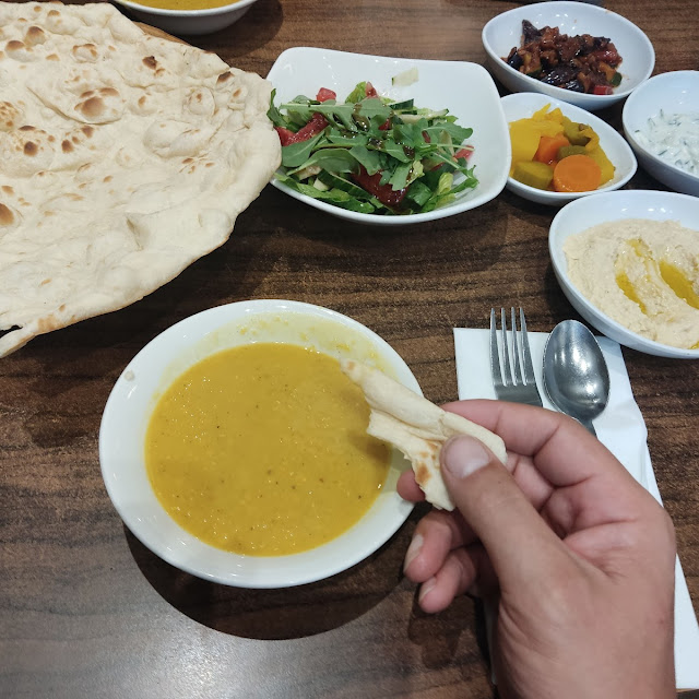 Bread Dips and Salad