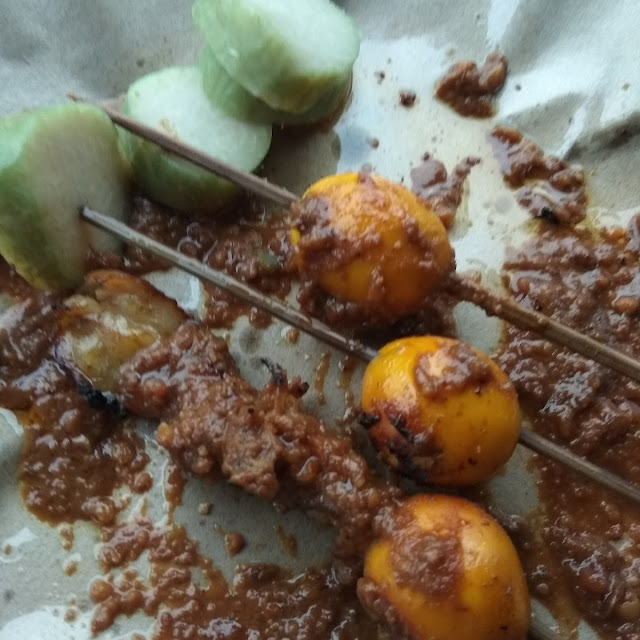 Sate Ayam Kulit Telor