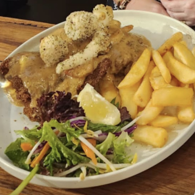 Schnitzel Surf and Turf