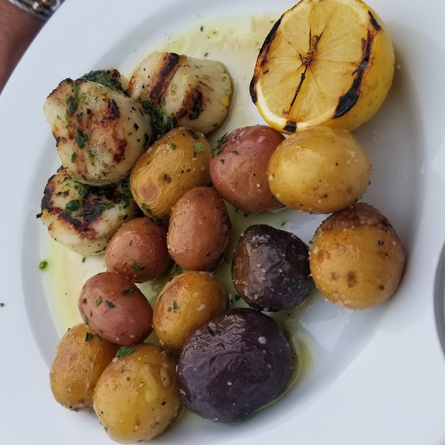Grilled Scallops with Potatoes