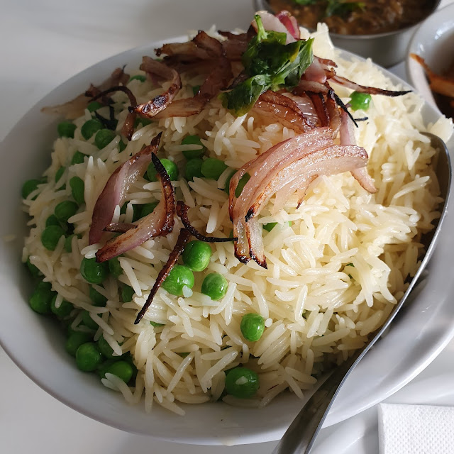 Pea and Onion Fried Rice