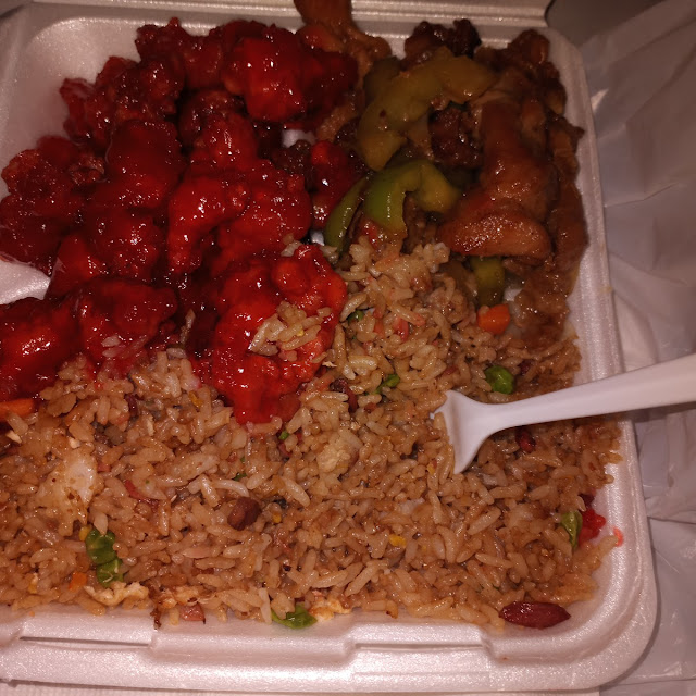 Pork Fried Rice Teriyaki Chicken & Mandarin Chicken