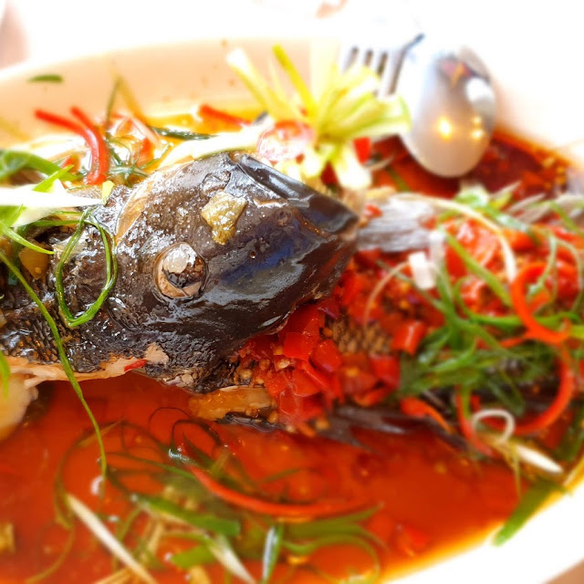 Boiled Fish with Pickled Cabbage and Chili