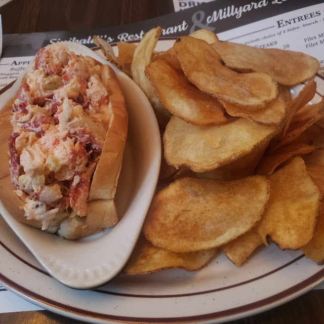 Lobster Roll with Home Made Chips