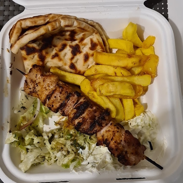 Chicken Shasliks on a Plate