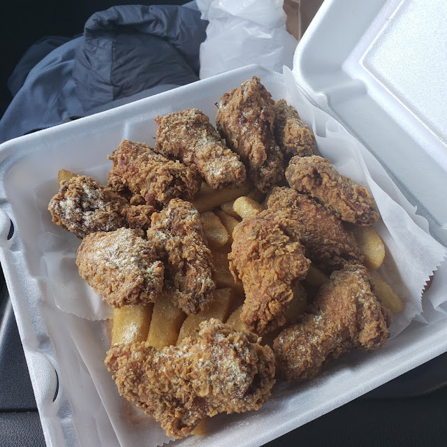 12pc Bone in Wings and Fries Hard Fried