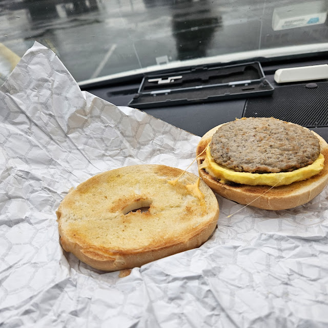 Sausage Egg and Cheese on a Bagel