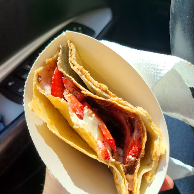 Strawberry Cream Cheese Nutella Crepe
