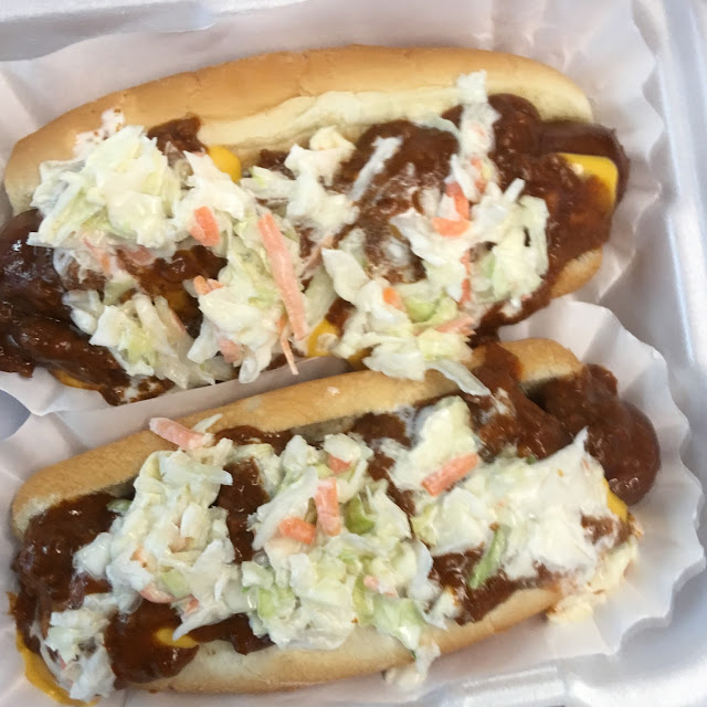 Chili Cheese and Homemade Coleslaw Beef Hotdogs