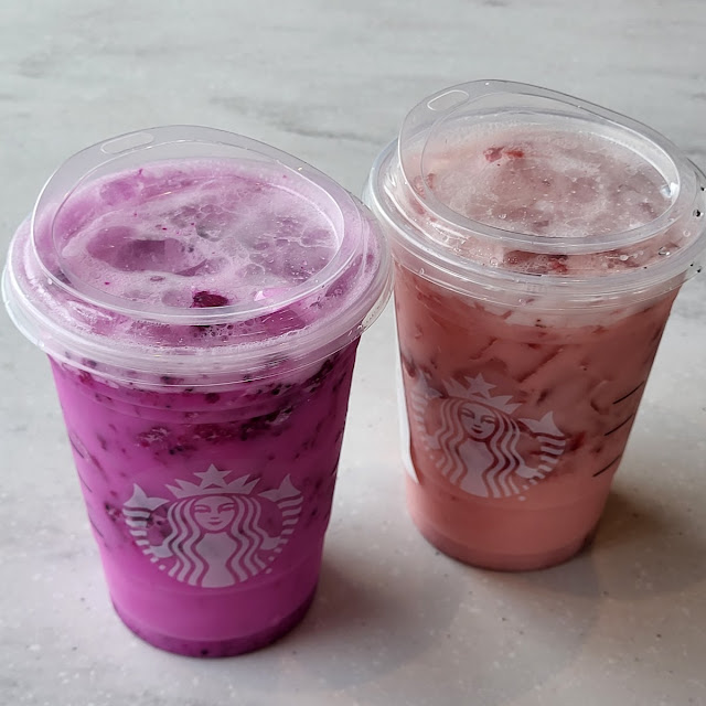 Pink Drink and Dragon Fruit Juice