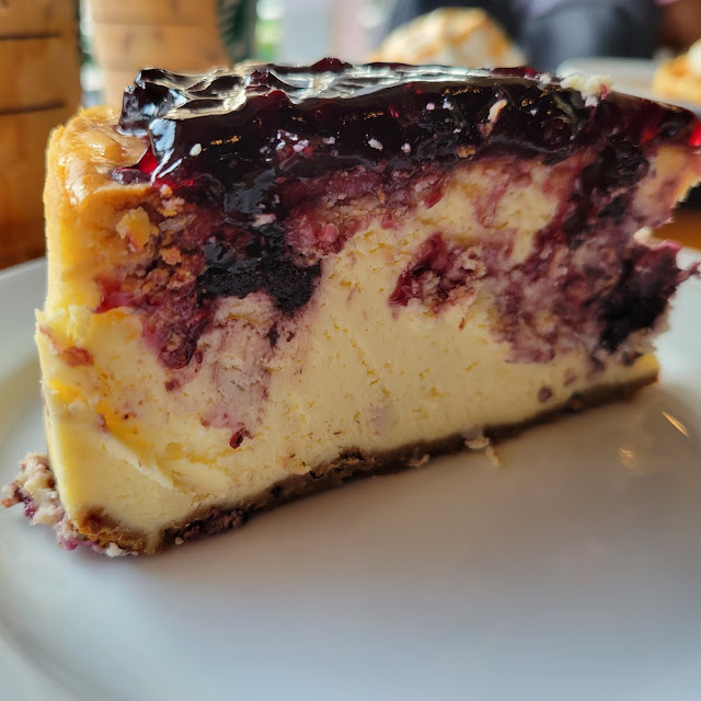 Blue Cheesecake Slice
