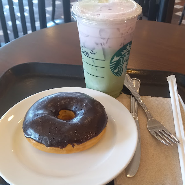 Iced Honey Plum Pure Matcha Latte