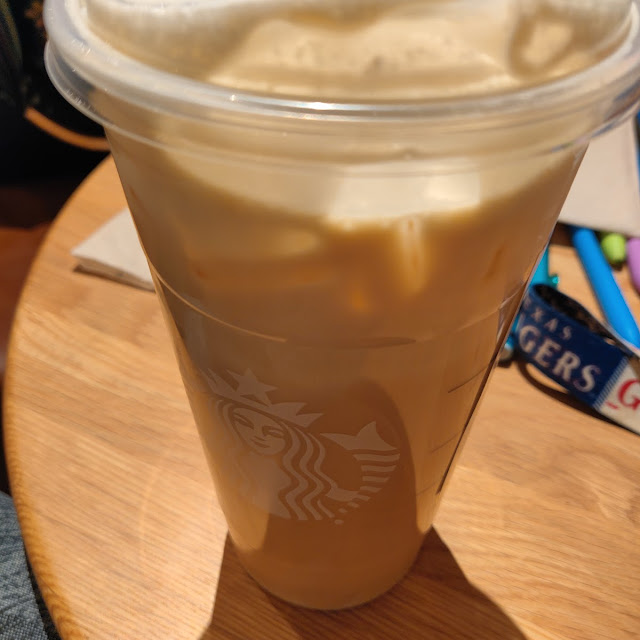 White Chocolate Mocha with Salted Carmel Cold Foam