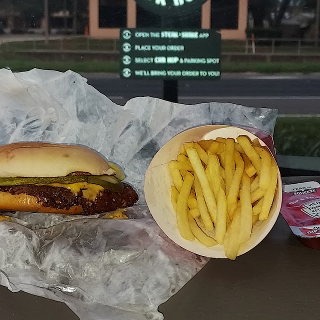 Steak Burger and Fries