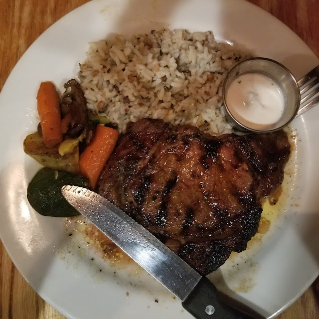 Ribeye Steak with Wild Rice and Veggies