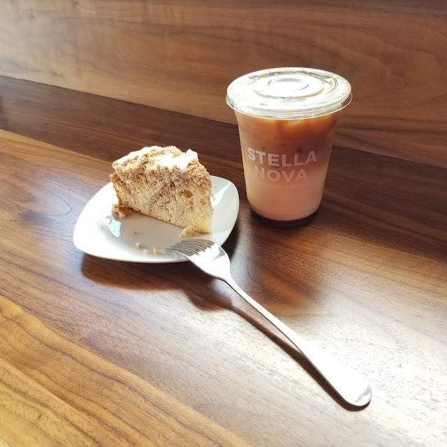 Iced Caramel Macchiato & Coffee Cake