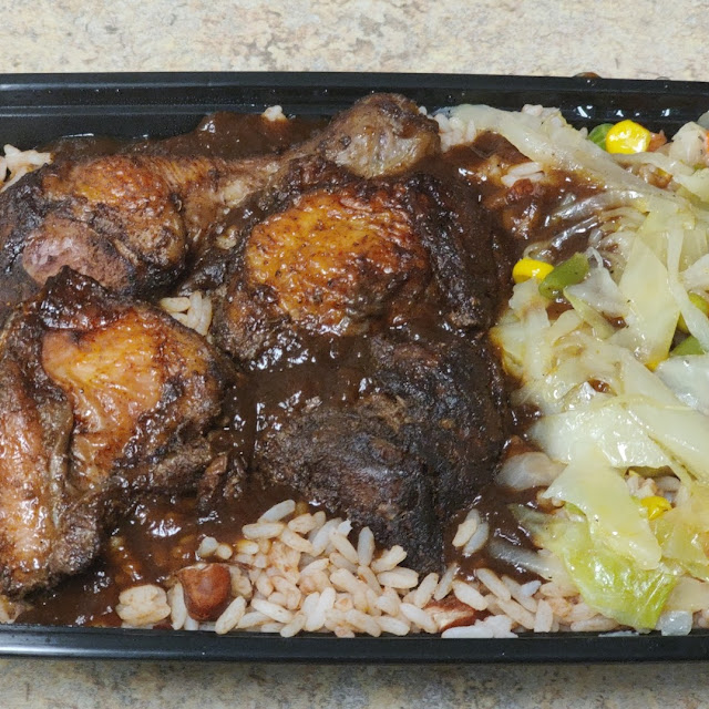 Jerk Chicken Dinner with Steamed Vegetables