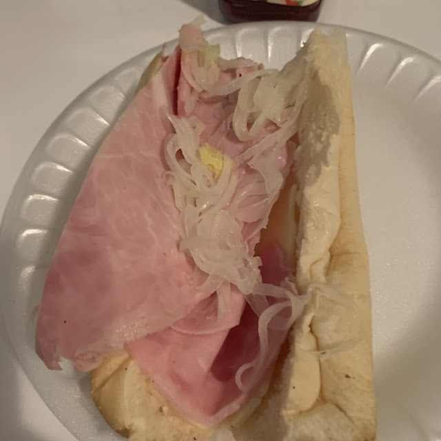 Ham & Swiss Sub with Onions & Mayo