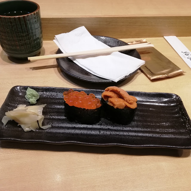 Uni and Ikura Sushi