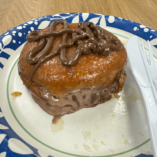Hot Glazed Donut Ice Cream Sandwich