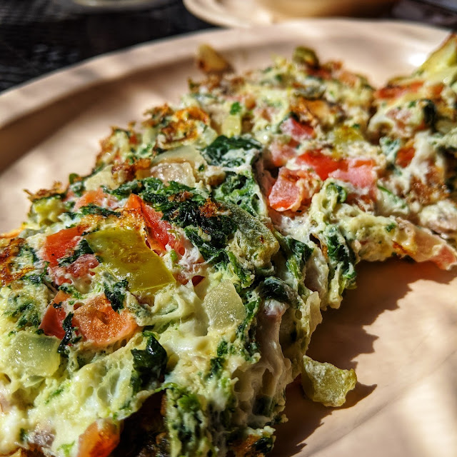 Egg White Omelette with Mushrooms Onions Green Peppers and Tomatoes