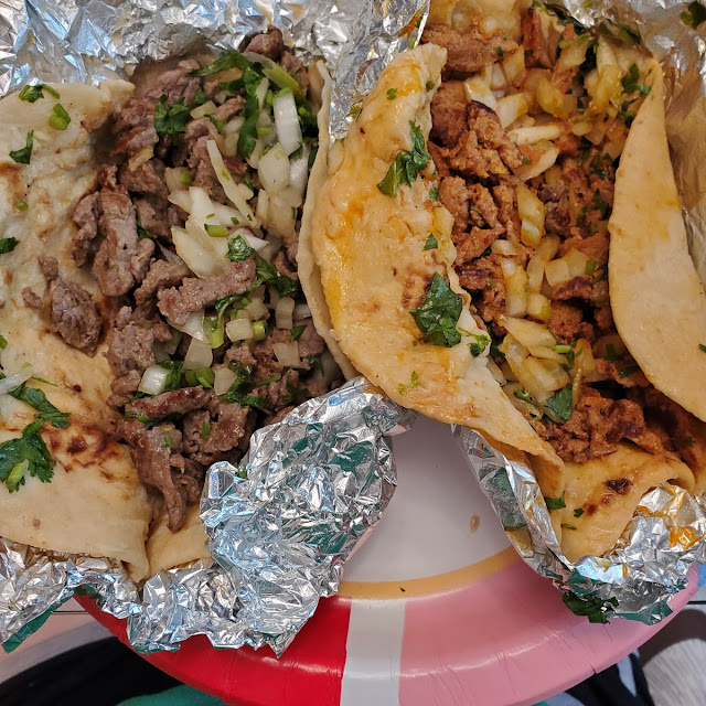 Asada Taco and Al Pastor Taco