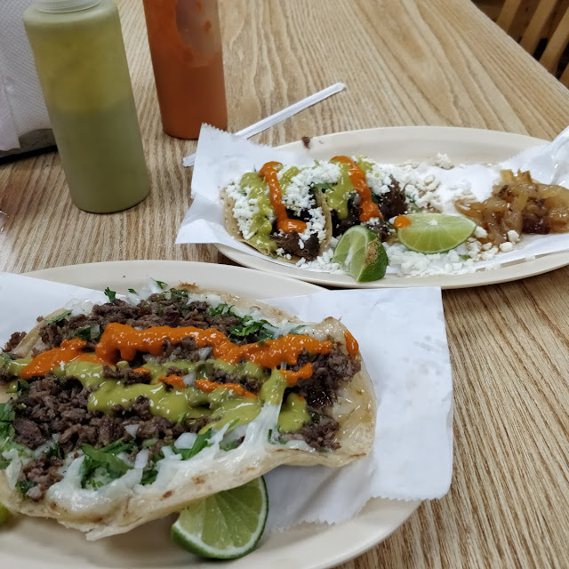 Steak Tacos and Bean Soup