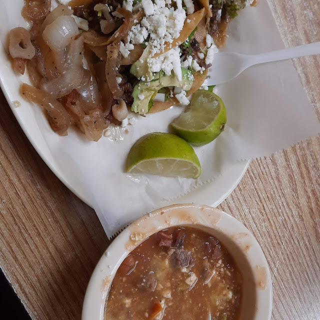 Tacos De Bistec Y Frijoles Preparados