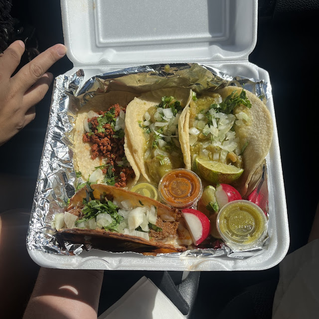 One Quesabirria 2 Cicharron and One Chorizo Street Tacos