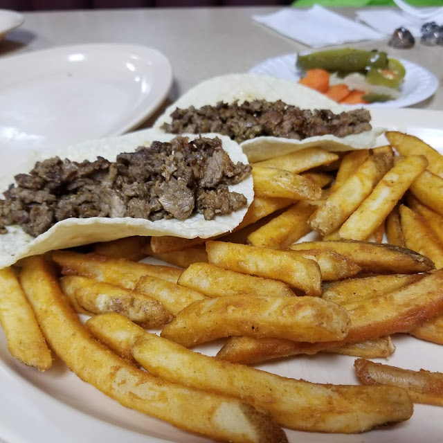 Tacos De Asada Y Papas Fritas