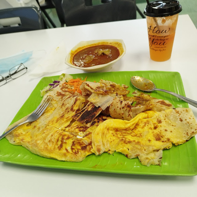 Roti Canai and Curry Chicken