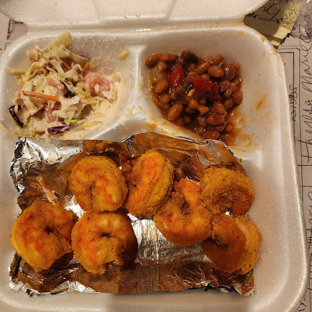 Shrimp Plate Tasting Soul Food