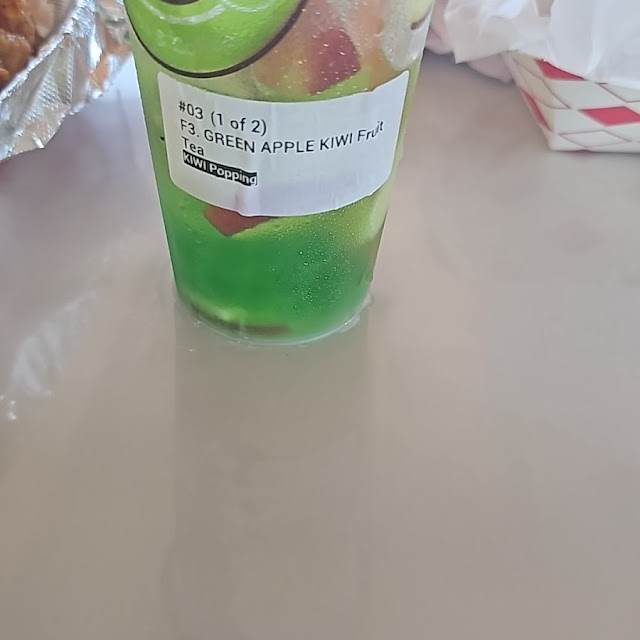 F3 Green Apple Kiwi Fruit Tea w Kiwi Popping