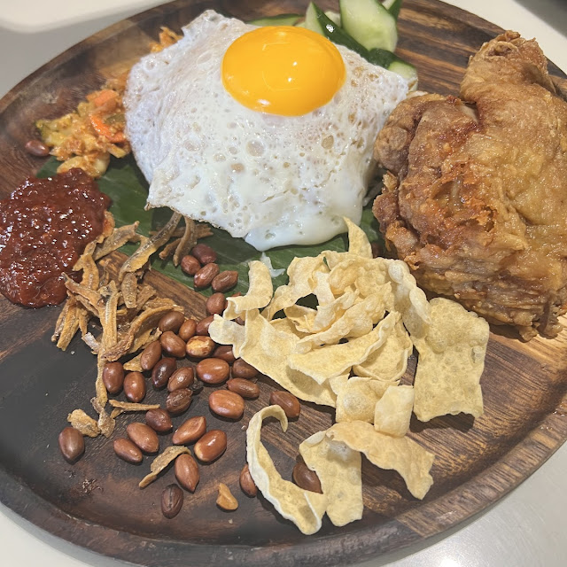 Nasi Lemak with Fried Chicken