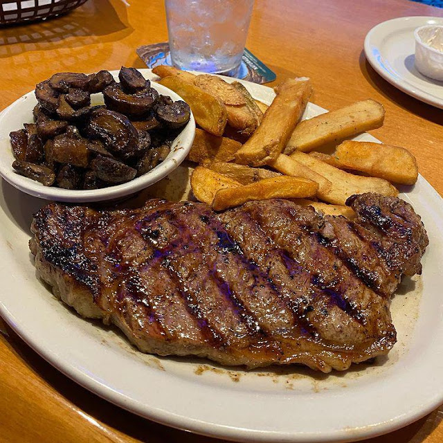 12oz Ribeye and Sweet Potatoes
