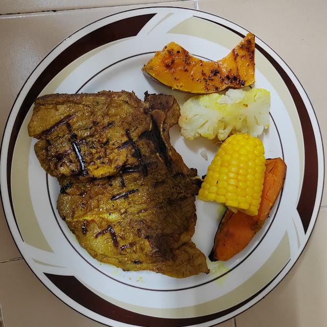 Grilled Turmeric Pork Chop