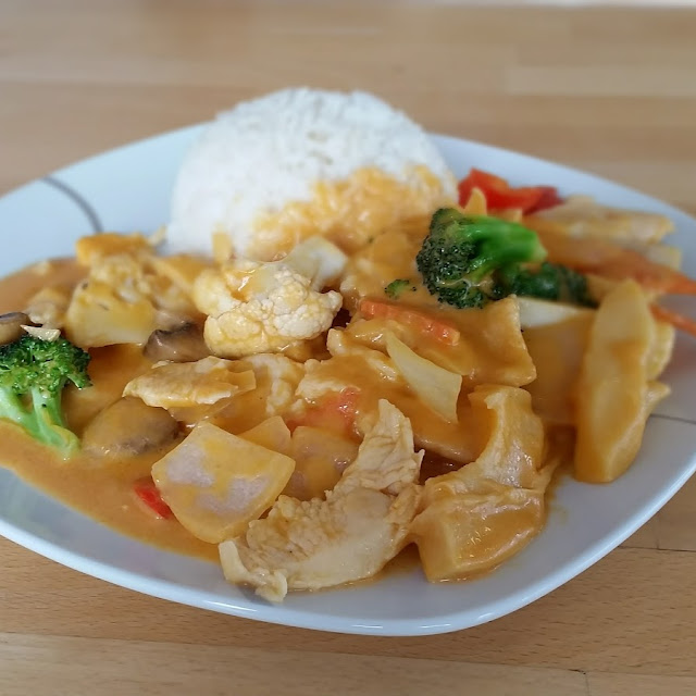Mango Huhn Mit Reis