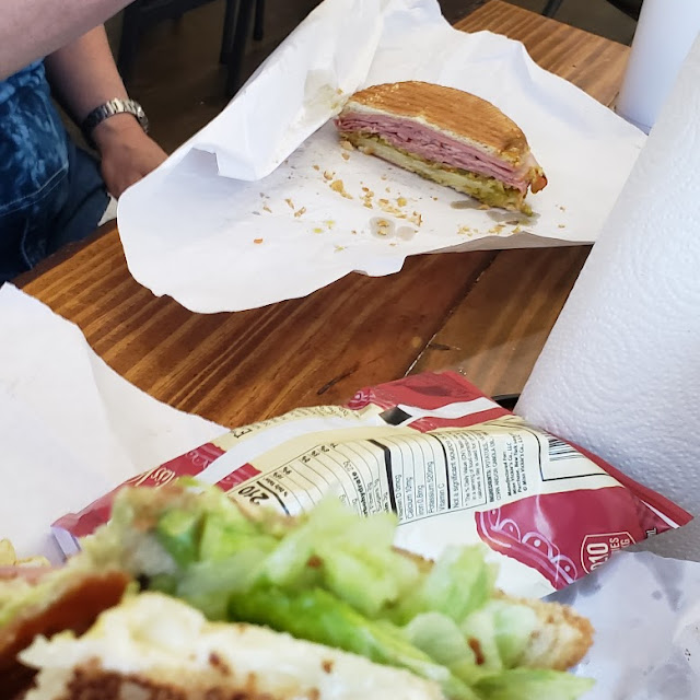 Muffuletta and a Blta Sandwich