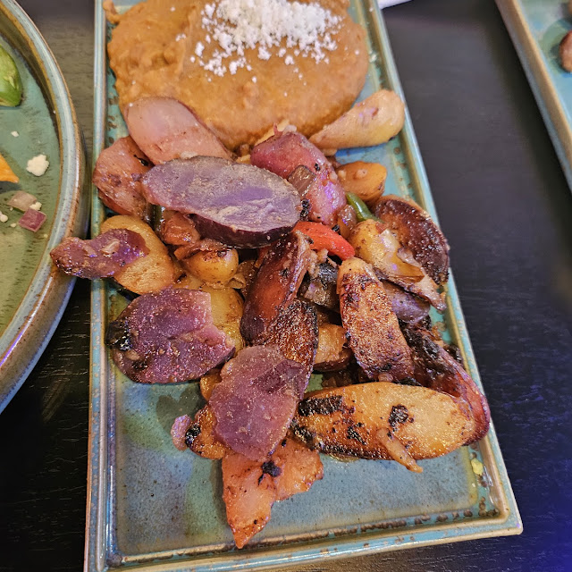 Most Meals Come w Refried Beans and Potatoes